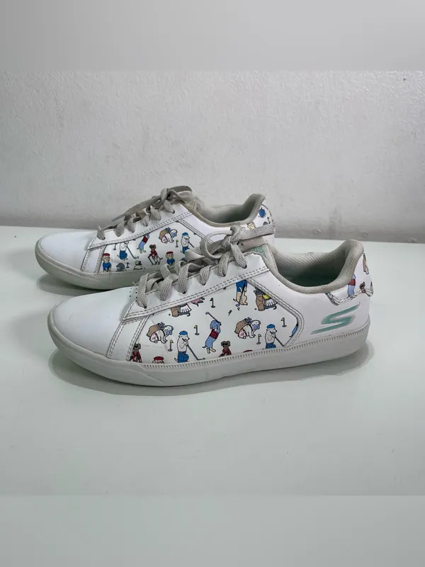 Skechers Go Golf Drive 4 Dogs At Play Golf Shoes White Women’s 8.5 Goga Max - Image 2