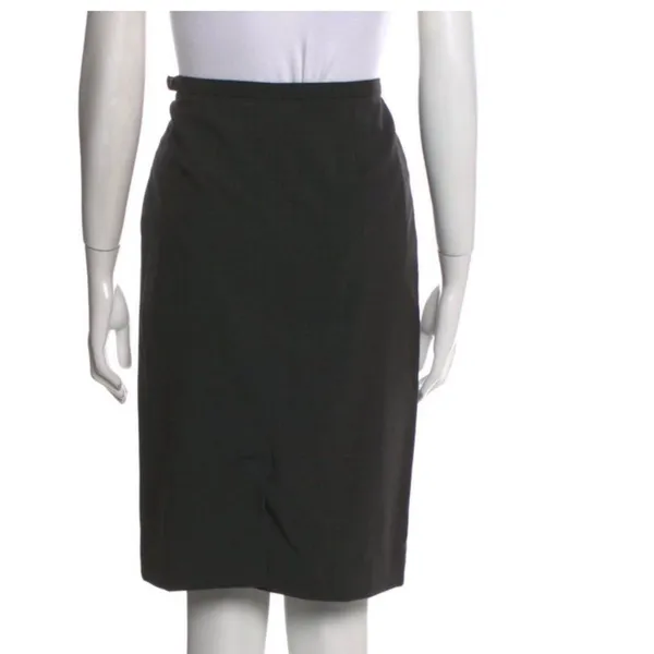 GUCCI Vintage Grey Knee-Length Skirt Size‎ Medium/ 6 Lined, Classic Style - Image 10