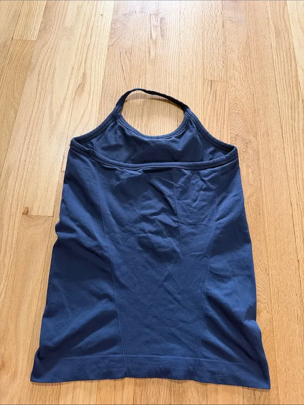 Oiselle Wazelle Navy Blue Halter Seamless Tank Top Sz S - Image 5