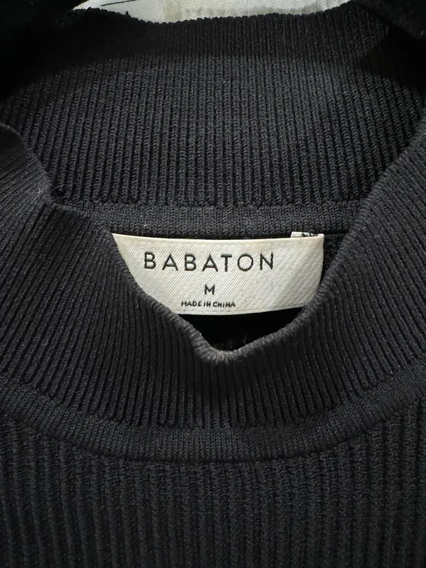 Aritzia Babaton Sculpt Knit High Neck Tank Black - Image 2