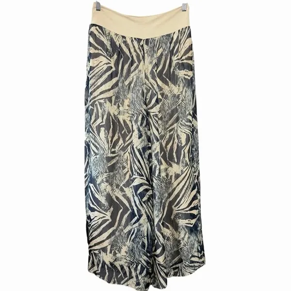 Bellambra Italy Womens Silk Blend Palazzo Pants Size S Wide Leg Resort - Image 2
