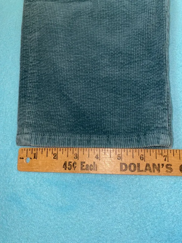SOFT SURROUNDINGS Corduroy green teal straight leg button zipper closure size 14 - Image 11