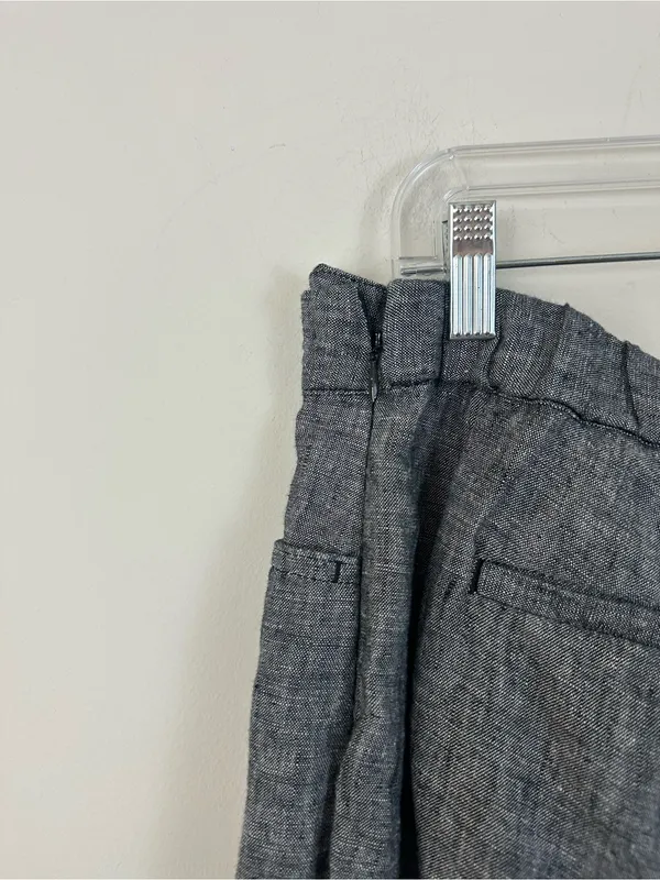 J. Jill Love Linen Wide Leg Linen Blend Pants in Dark Gray Size Medium Women's - Image 5