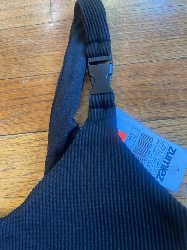 Zumiez Damsel Black Buckle Ribbed Bikini Swimsuit - Image 3