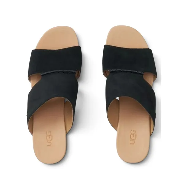 UGG Eirene Black Suede Espadrille Wedge Slide Sandals Size 7.5 NWOB - Image 4
