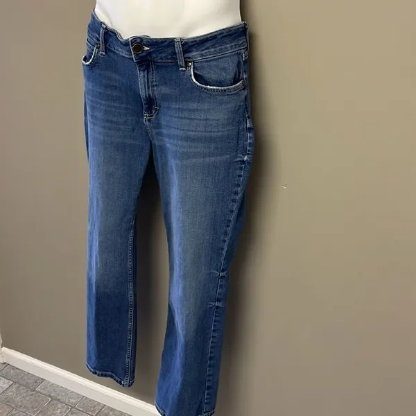 Wrangler Dark Wash Faded Bootcut 5-Pocket Jean w/ W Design on Back Pockets 13 - Image 3