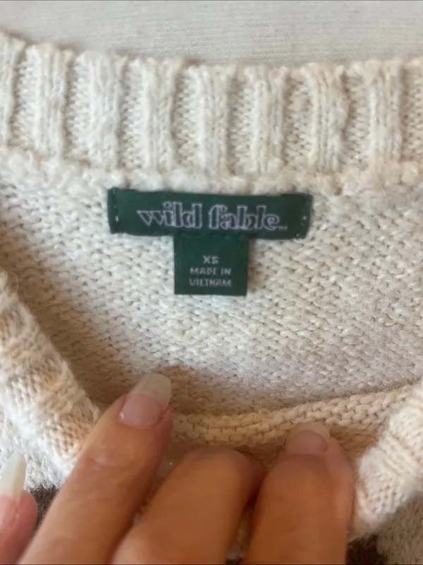 Cozy Cream Bear Snow Ski Sweater - Women's Crewneck Oversized - Image 7