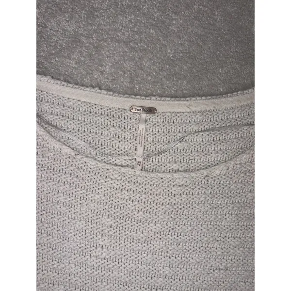 free‎ people ivory ribbed sweater small - Image 4