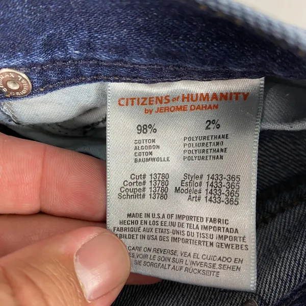 Citizens Of Humanity Mandy Jeans Womens 26 Blue High Rise Slim Straight Made USA - Image 14