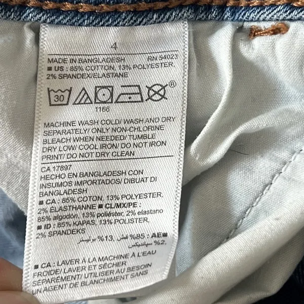 Old Navy Rockstar Mid Rise Skinny Jeans Womens 4 Distressed Medium Wash Denim - Image 4
