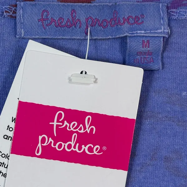 Fresh Produce Cali Sweet Scoop Shirt Womens Medium‎ Purple Damask - Image 4