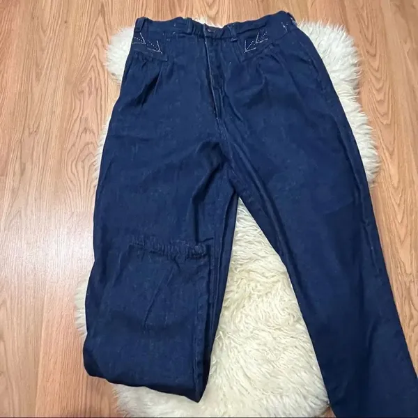 Vintage 80’s C.C & Co Super High Waist Embellished Jeans 9/10 - Image 3