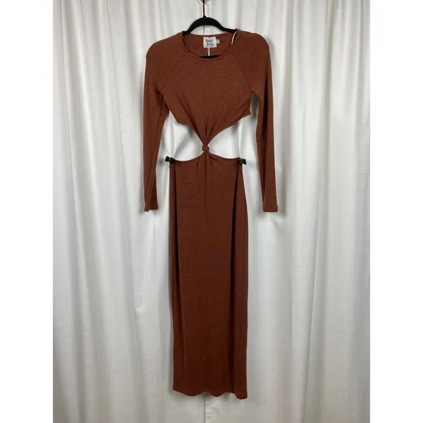 Princess Polly Brown Luca Long Sleeve Maxi Dress Sz.US6 NWT - Image 5