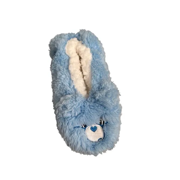 Care Bears Women's Grumpy Bear 3D Plush Head Slippers NWT Blue Size 8 - Image 2