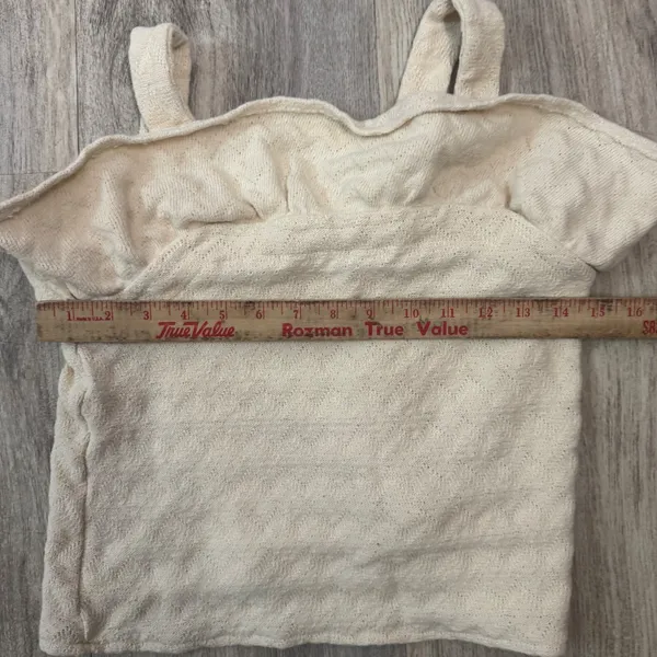 Madewell Cream Textured Tiered Ruffle Tank Top Women Size M‎ - Image 5