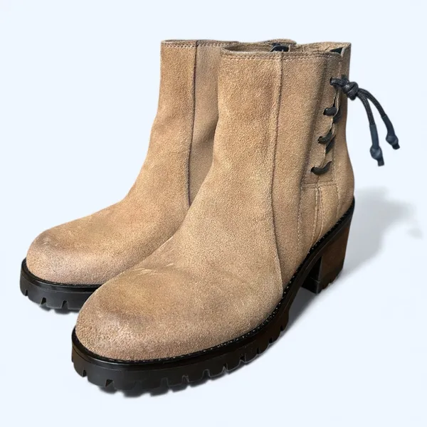 Miz Mooz “Maiden” Chunky Platform Suede Ankle Boots Chunky Heel Womens EU 38 NEW - Image 2