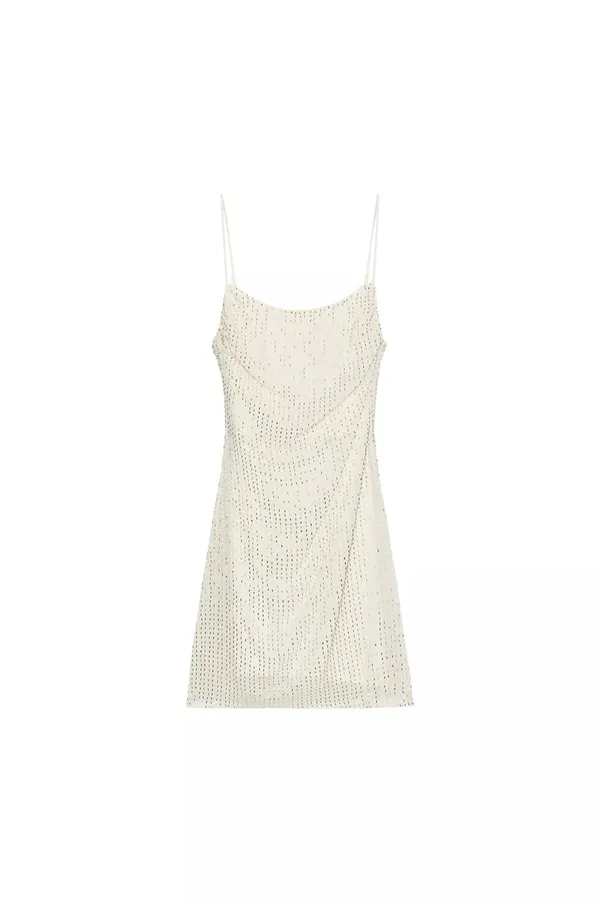ZARA SHINY DRAPED MINI DRESS - Image 3