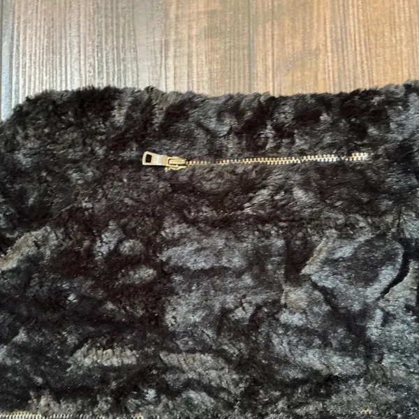 Armani Exchange Reversible Faux Fur Vest Black Full Zip Pockets Small Luxury - Image 2
