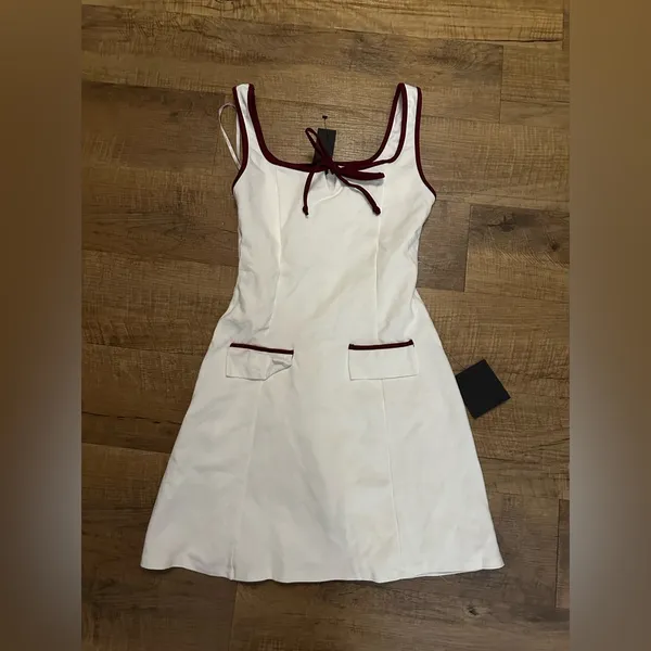 Lulus Cutest Allure Ivory Bow Square Neck Sleeveless Mini Dress - Image 5