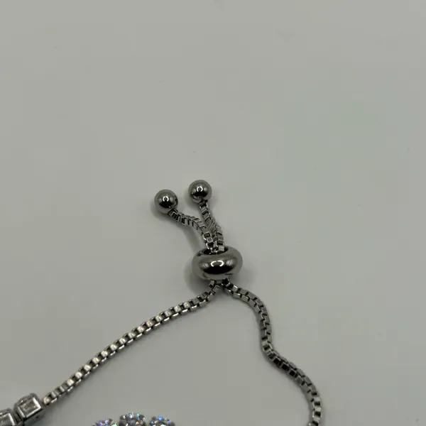 Diamond Co. 4mm Round Cut Moissanite Unisex Tennis Bracelet Silver Non Tarnish Adjustable - Image 3