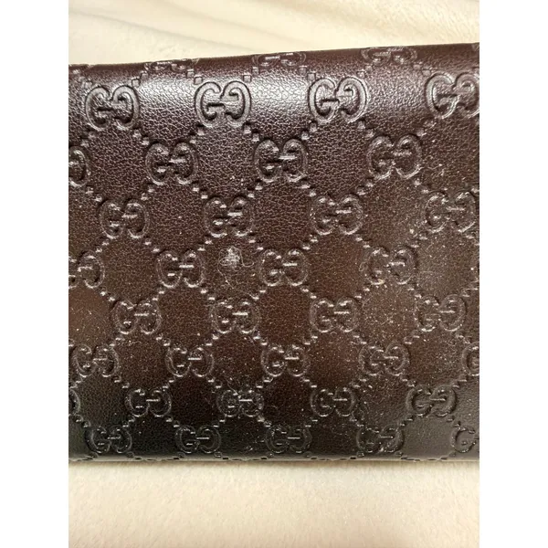 Gucci Dark Brown Guccissima Monogram Triangular Sunglasses Case Snap Closure - Image 6