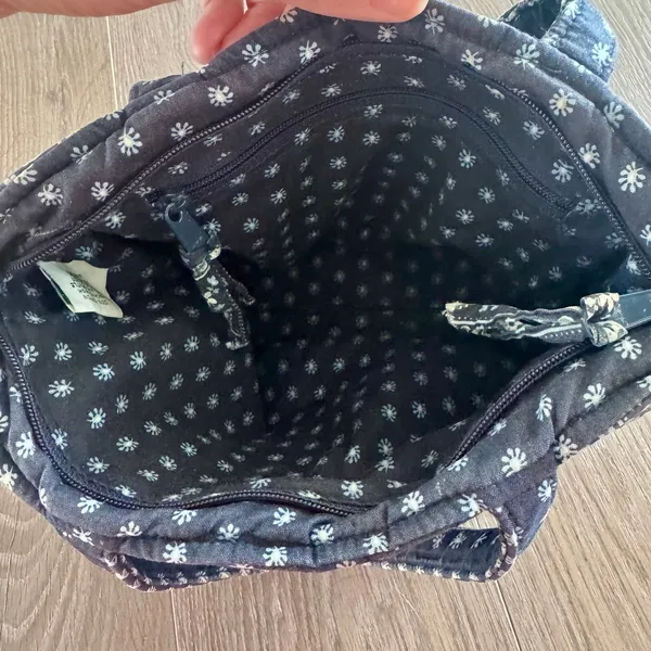 VTG Vera Bradley Seaport Navy Mini Tote Bag Retired USA Made Preppy Paisley - Image 12