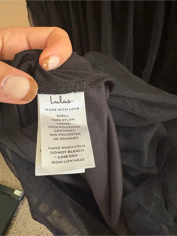 Lulus Enticing Mystique Black Tulle Tie-Strap Tiered Maxi Dress Size Small NWT - Image 11