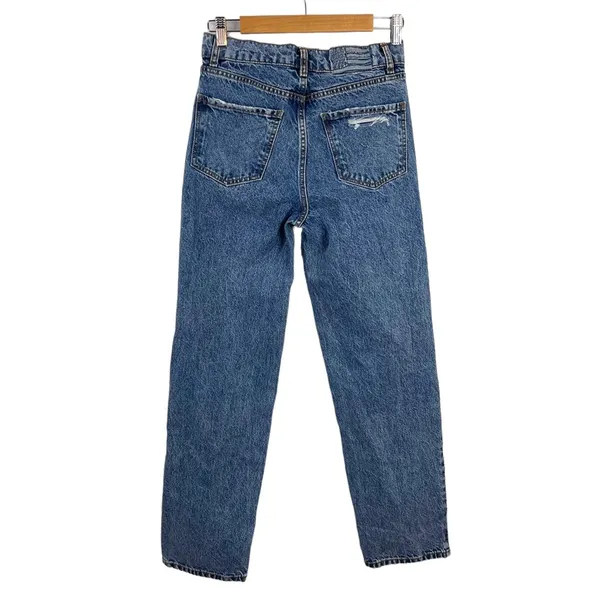 Revice Super 80s High Rise Button Fly Distressed Straight Leg Rigid Jeans SZ 25 - Image 9