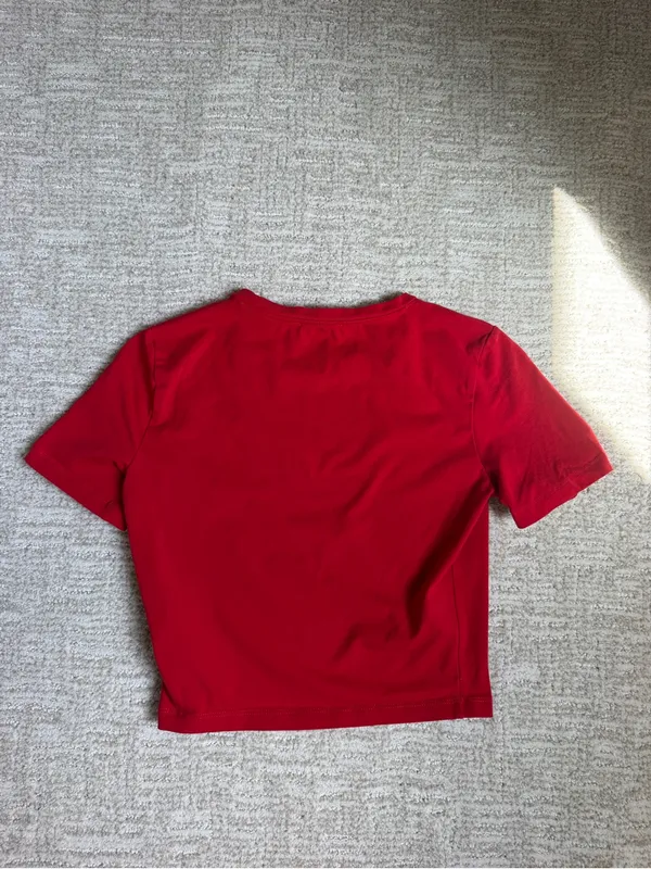 Zara Red Crop Top - Image 3
