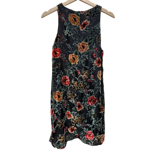 Miss Me Floral Velvet Burnout Mini Dress‎ Sz S Y2K Whimsigoth Fairy Grunge - Image 2