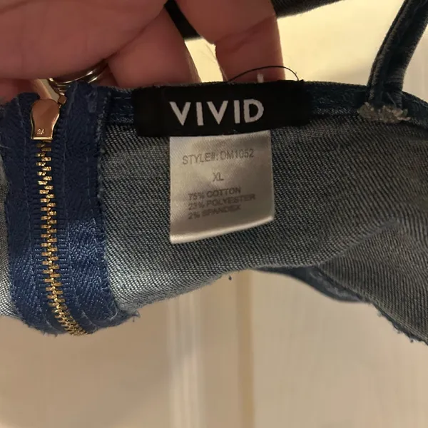 Vivid Denim Blue Women's Crop Top - size XL - Image 2