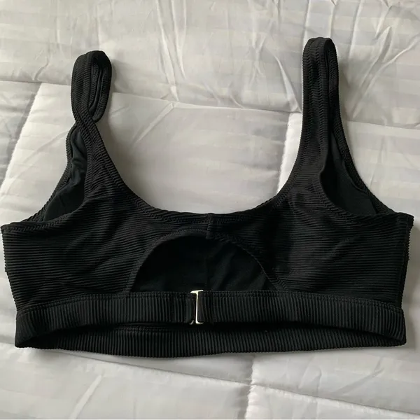 Old Navy Black Ribbed Bikini Top - Image 2