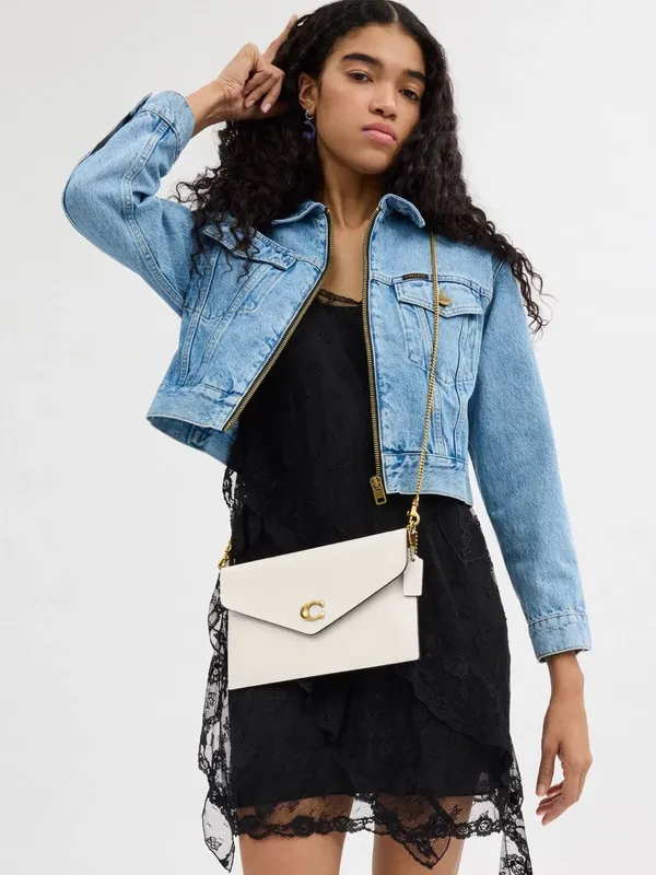 Coach Essential Small Leather Clutch Chain Crossbody Purse - Image 14