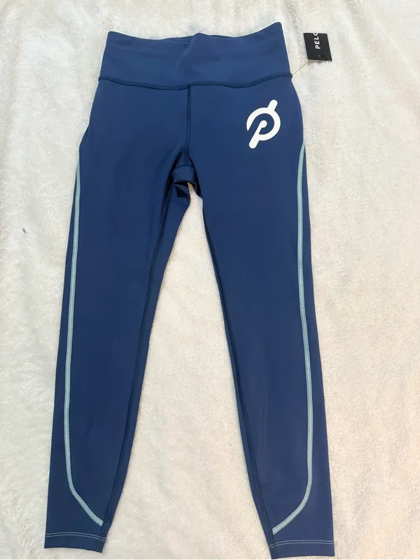 Peloton Teal High-Waist Performance Leggings with Logo - Image 3