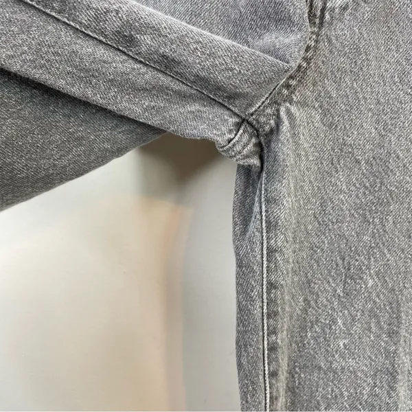Pacsun Eco Gray High Waisted Straight Leg Button Fly Ankle Cropped Jeans 23 - Image 6