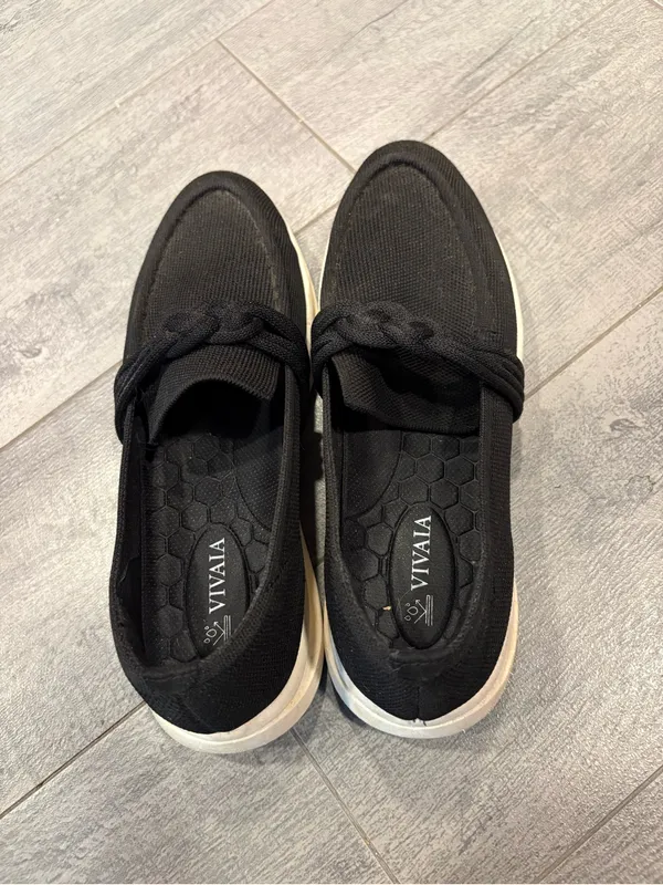 Vivaia Walker Iasmin Knot Hybrid Penny Loafers shoes black sz 39 8 - Image 4