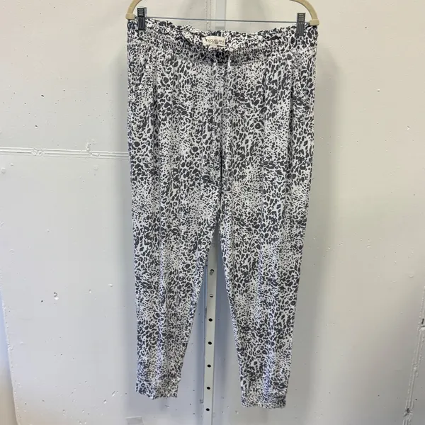 Koolaburra by UGG Pajama Set L Grey Leopard Print Modal Jogger 2pc Loungewear - Image 3