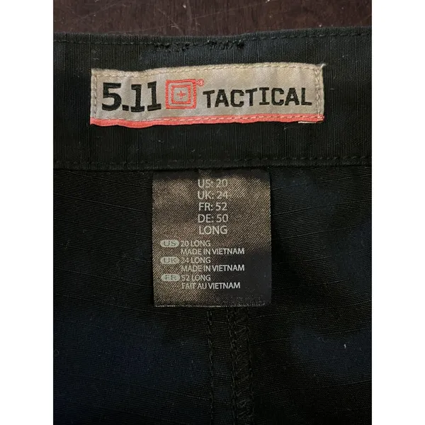 5.11 Tactical Pants Womens 20 Long Blue Cargo Elastic Waist Work Pockets - Image 7