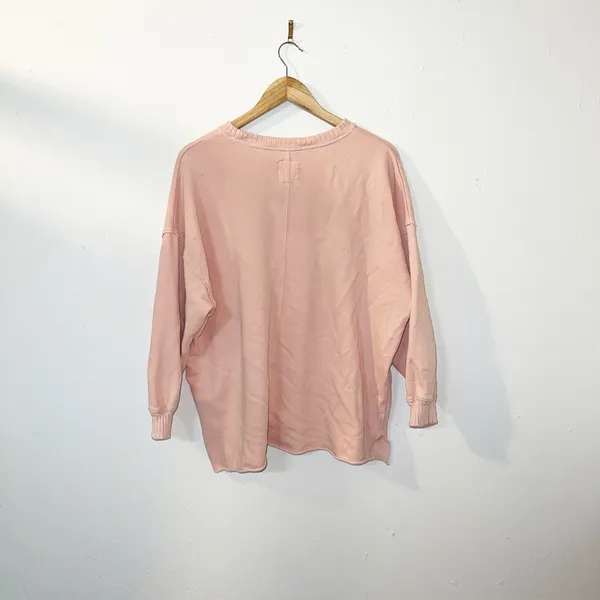 Aerie oversized light pink/peach “after sunset” graphic distressed crewneck - Image 9