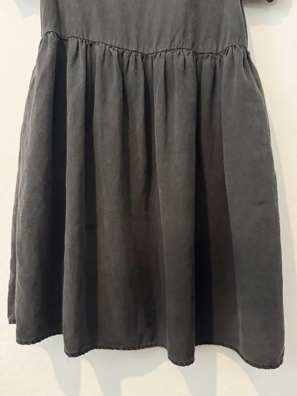 Tradlands Nico Dress Size Small Black Linen Blend Pocket Coastal Grandma Cottage - Image 8
