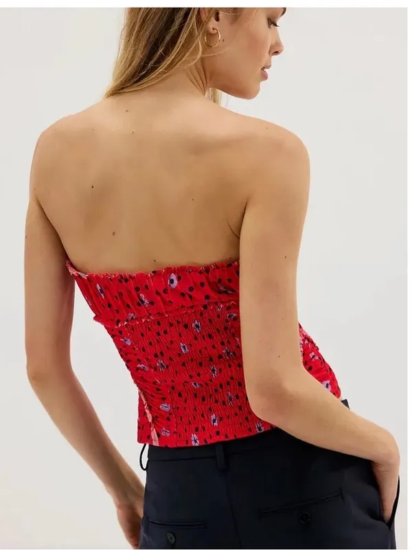 Free people nwot Scottie Printed Tube top XS - Image 2