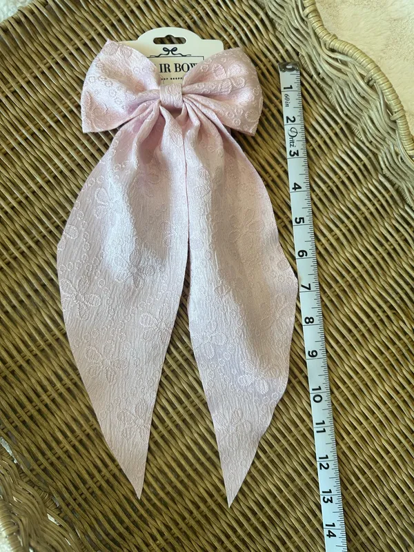 2 Long Hair Bow Clips Multiple - Image 3