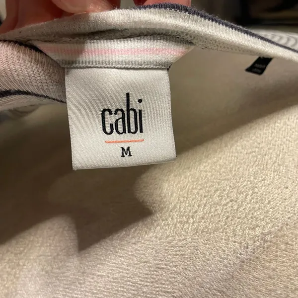 CAbi Oversized‎ Striped Long Sleeve Tee Top Size M - Image 4