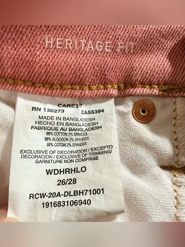 Wrangler Heritage high-rise straight-leg crop jeans dusty pink size 26 - Image 9