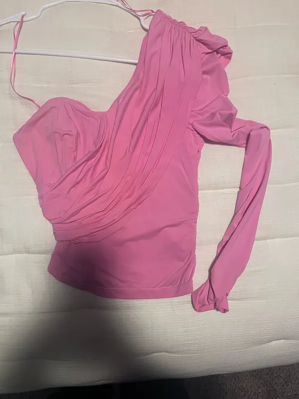 Boutique one shoulder top Pink Size XS - Image 3