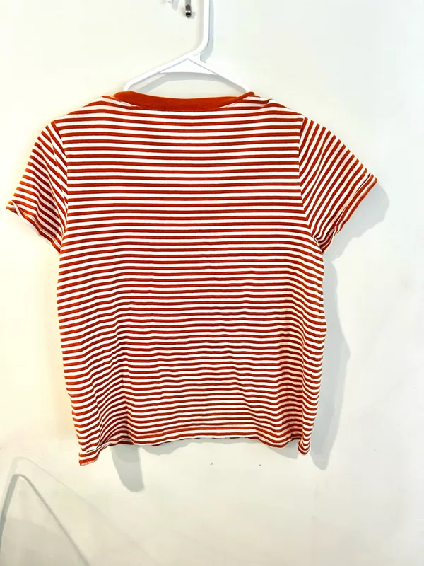 Madewell Orange Striped Top - Image 4
