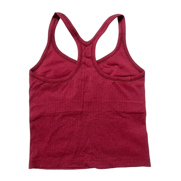 Lululemon Women's Ebb to Street Tank Berry Red Ribbed Racerback Size‎ 6 - Image 3