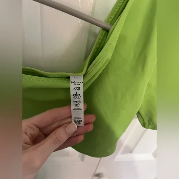 ALO Yoga Green Apple Bodysuit Size XXS - Image 3