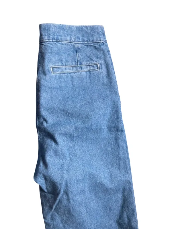 Sézane Martin Trousers Wmn’s Denim Jeans Straight Wide Fit Sz 34 ( US2) Cotton - Image 4