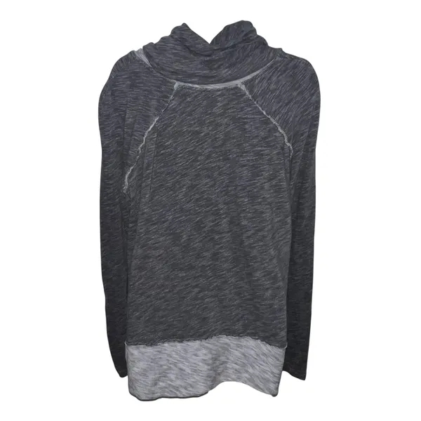 FP Beach Two Body Corps Deux Cowl Neck Space Dye Top Grey Long Sleeve Size XS/S - Image 5